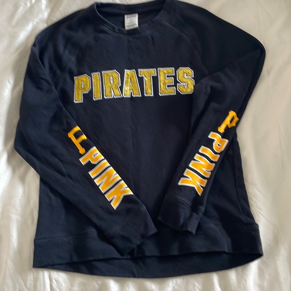 VS pink Pittsburgh pirates small crew neck